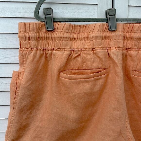 Athleta Cabo Linen Shorts Size 20  Pockets Drawstring Waist - Picture 7 of 9